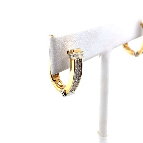 14K Yellow Gold Diamond Earrings (1.58 CTW) - Picture 3 of 3